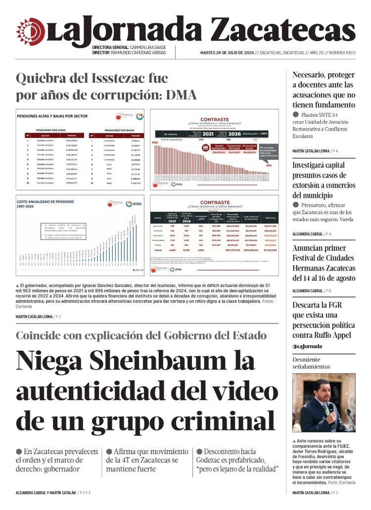 28 de Julio de 2026 – Niega Sheinbaum la autenticidad del video de un grupo criminal