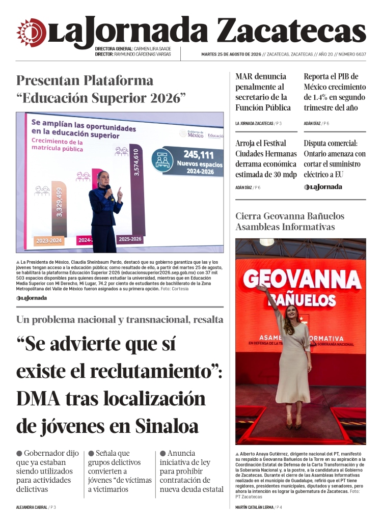 25 de Agosto de 2026 – “Se advierte que sí existe el reclutamiento”: DMA tras localización de jóvenes en Sinaloa