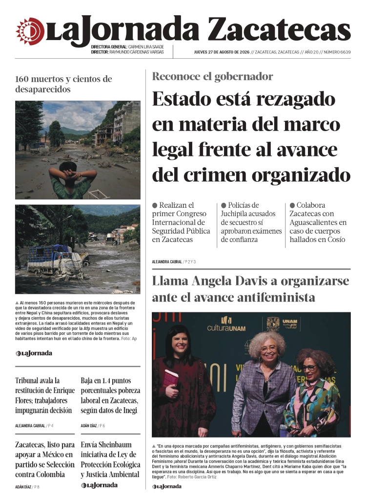27 de Agosto de 2026 – Estado está rezagado en materia del marco legal frente al avance del crimen organizado