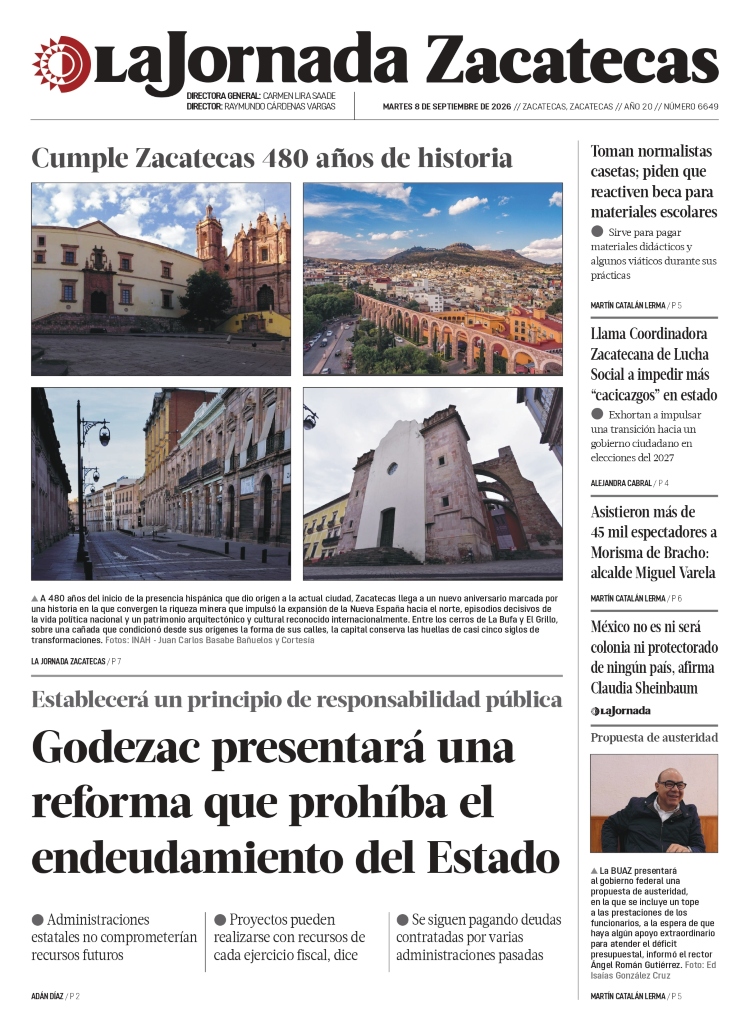 08 de Septiembre de 2026 – Godezac presentará una reforma que prohíba el endeudamiento del Estado