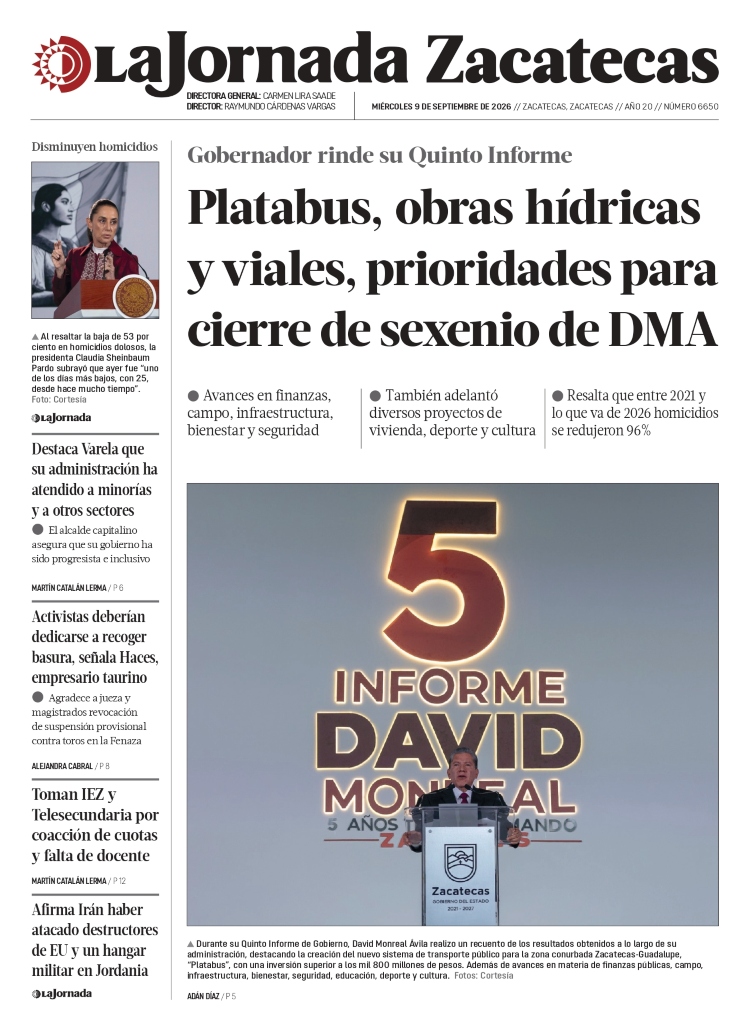 09 de Septiembre de 2026 – Platabus, obras hídricas y viales, prioridades para cierre de sexenio de DMA
