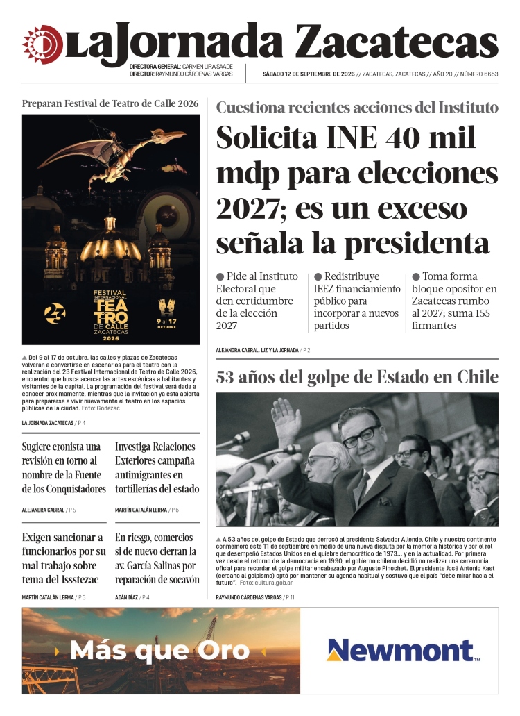 12 de Septiembre de 2026 – Solicita INE 40 mil mdp para elecciones 2027; es un exceso señala la presidenta