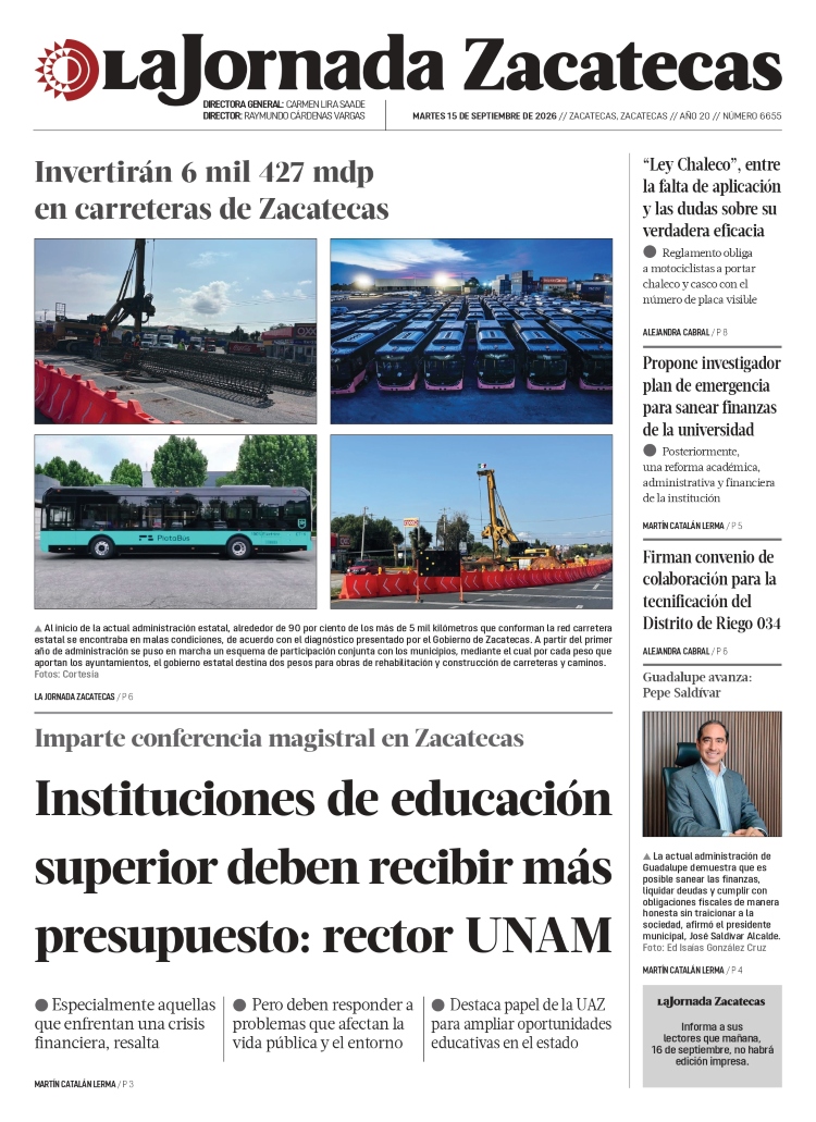 15 de Septiembre de 2026 – Instituciones de educación superior deben recibir más presupuesto: rector UNAM