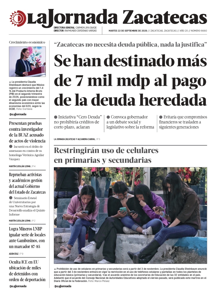 22 de Septiembre de 2026 – Se han destinado más de 7 mil mdp al pago de la deuda heredada