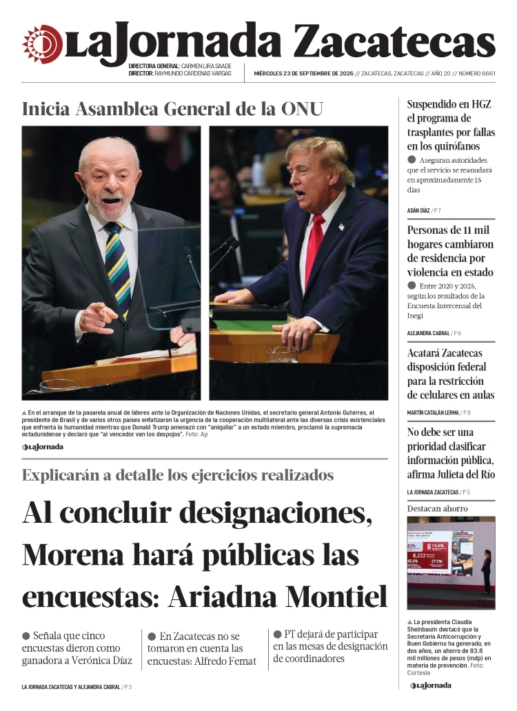 23 de Septiembre de 2026 – Al concluir designaciones, Morena hará públicas las encuestas: Ariadna Montiel