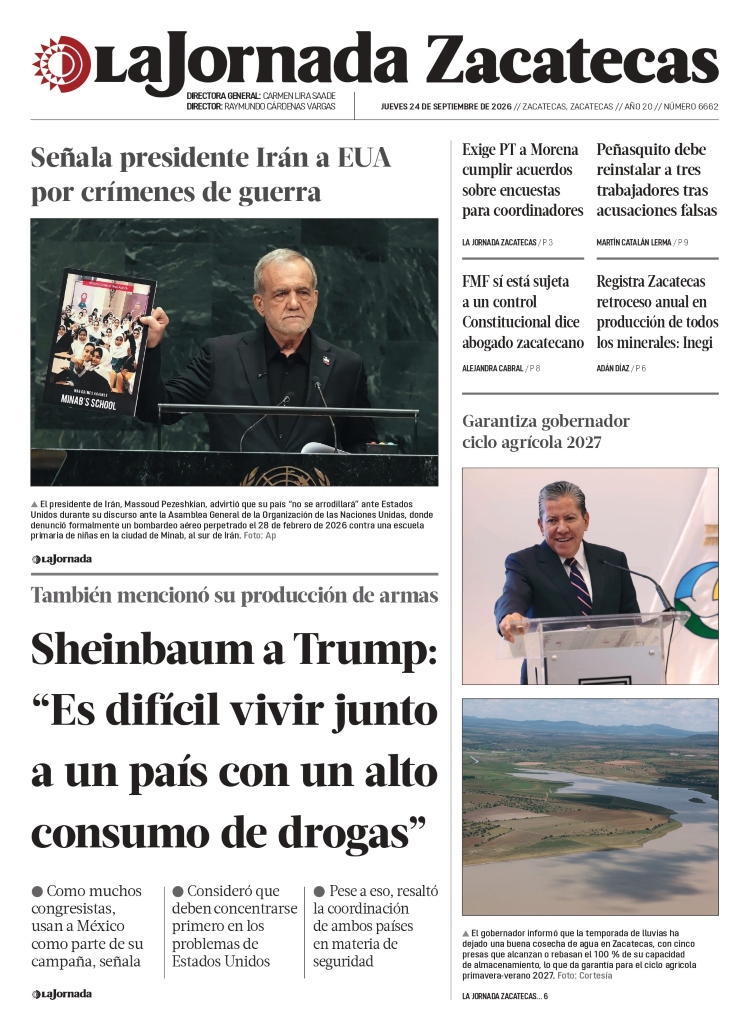 24 de Septiembre de 2026 – Sheinbaum a Trump: “Es difícil vivir junto a un país con un alto consumo de drogas”