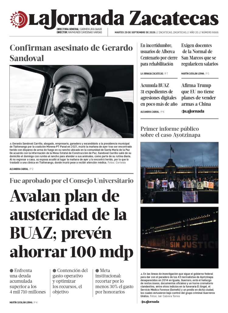 29 de Septiembre de 2026 – Avalan plan de austeridad de la BUAZ; prevén ahorrar 100 mdp