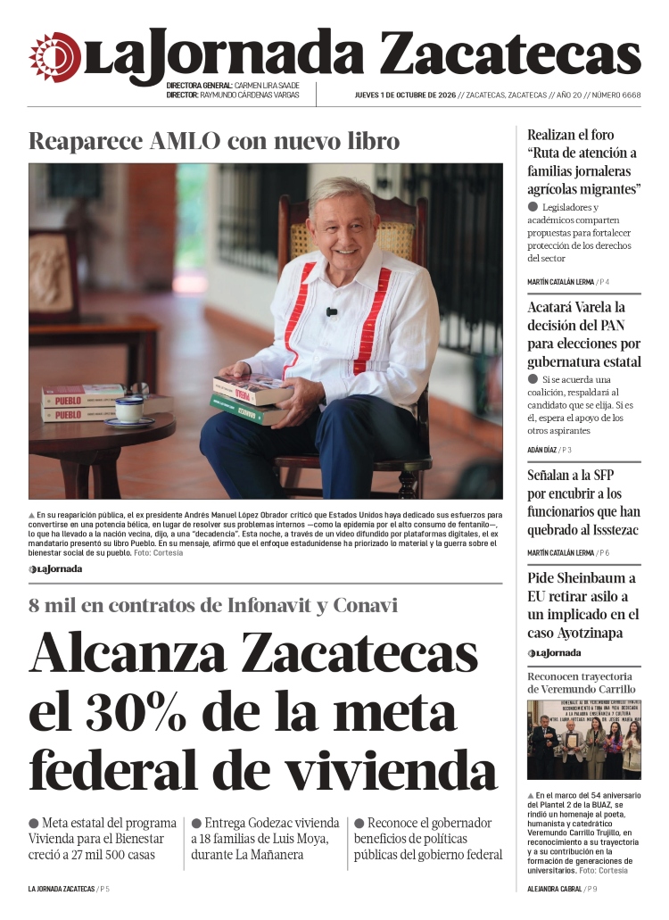 01 de Octubre de 2026 – Alcanza Zacatecas el 30% de la meta federal de vivienda